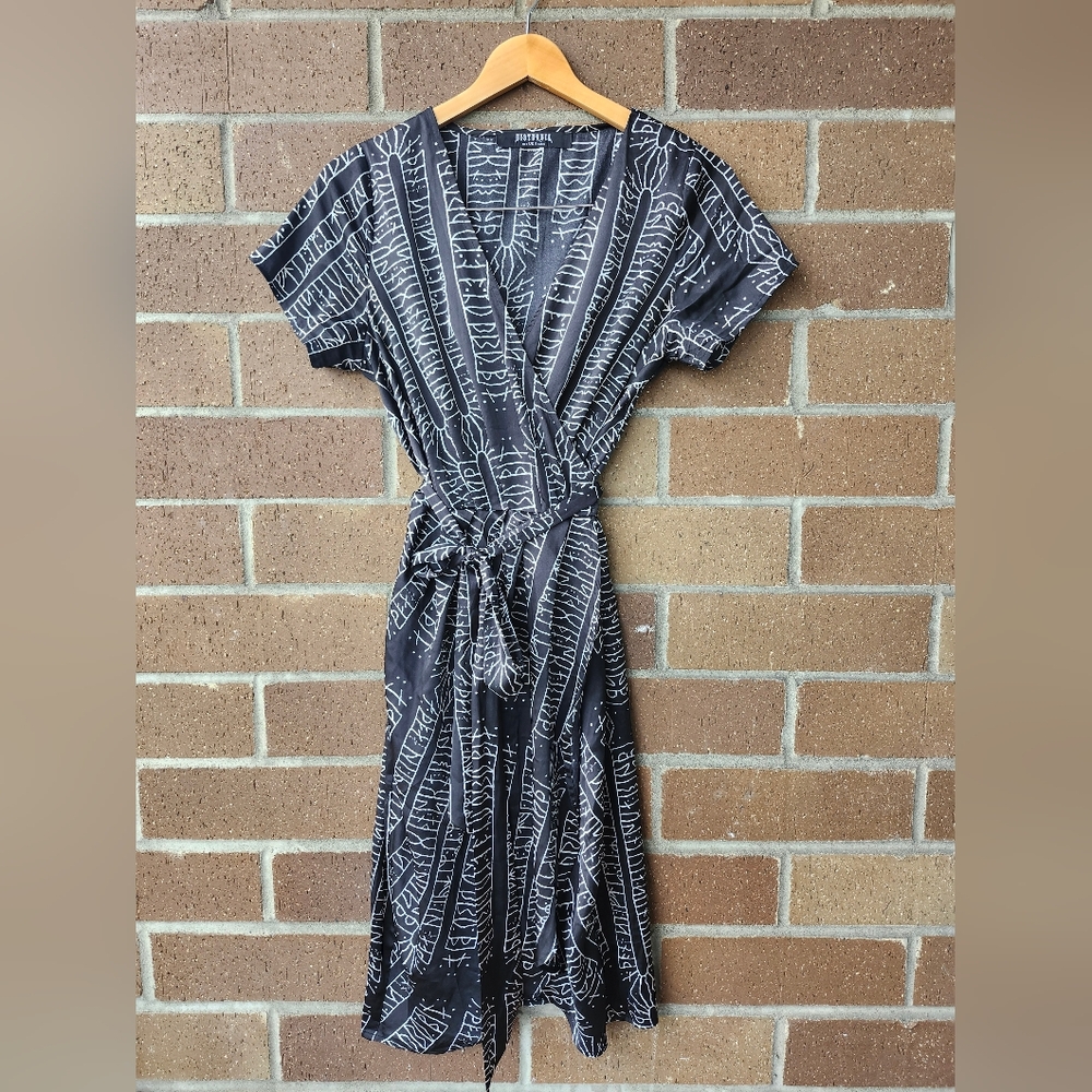 Disturbia Black and White Rune Patterned Dress